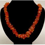 4 cognac-colored amber necklaces
