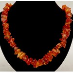 4 cognac-colored amber necklaces