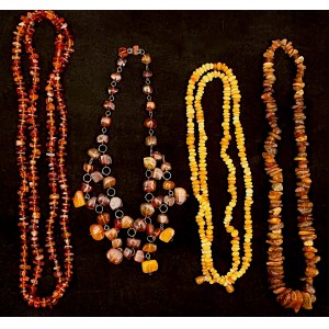 4 amber necklaces