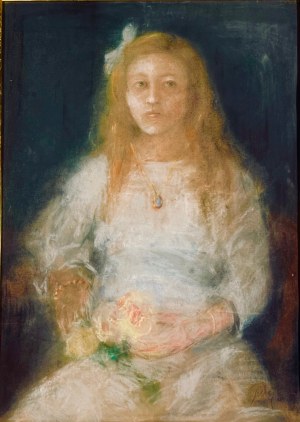 Sichulski Kazimierz(1879-1942), Portret dziewczyny z różami