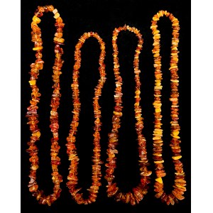 4 amber necklaces