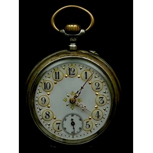 Silver pocket watch with a small second hand
