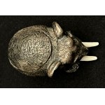 Silver elephant figurine with cap, 128 g