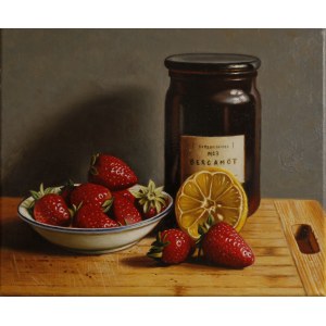 Michal Ćwiżewicz, Still Life with Strawberries