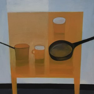 Iwona Sacharz, Zátiší, žlutý stůl