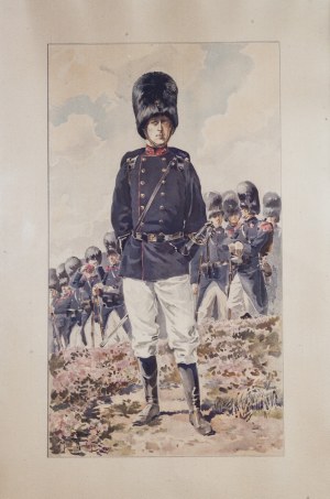 Maurice de VANCORBEI ROMBERG (1862-1944), Oficer gwardii królewskiej, 1891