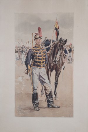 Maurice de VANCORBEI ROMBERG (1862-1944), Portret oficera huzarów, ok. 1890 r.
