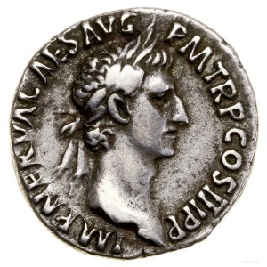 Denar, 97, Rzym; Aw: Popiersie cesarza w wieńcu laurowy...