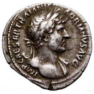Denar, 119-122, Rzym; Aw: Głowa cesarza w wieńcu laurow...