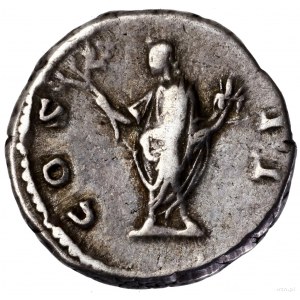 Denar, 145-147, Rzym; Aw: Głowa cezara, bez wieńca, w p...