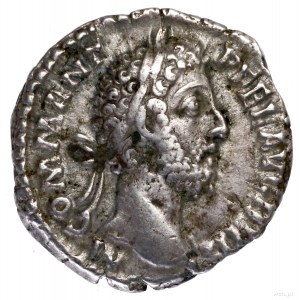 Denar, 186-187, Rzym; Aw: Głowa cesarza w wieńcu laurow...