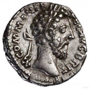 Denar, 186-189, Rzym; Aw: Głowa cesarza w wieńcu laurow...