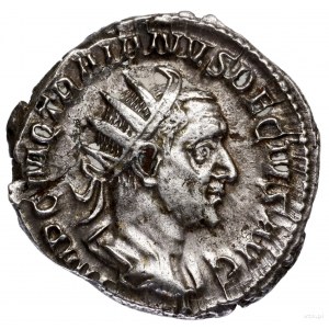 Antoninian, 249-251, Rzym; Aw: Popiersie cesarza w koro...