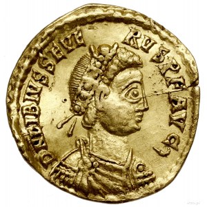 Solidus, 462, Rzym; Aw: Popiersie cesarza w diademie w ...