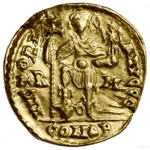 Solidus, 462, Rzym; Aw: Popiersie cesarza w diademie w ...