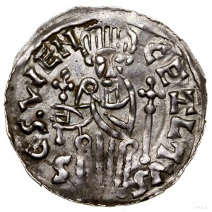 Denar, bez daty (przed 1050), Praga; Aw: Postać władcy ...