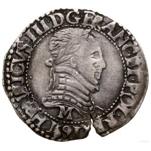 1/4 franka, 1591 M, Tuluza; FRANC w legendzie awersu; C...