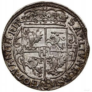 Ort, 1622, Bydgoszcz; końcówka legendy awersu PRV M, w ...