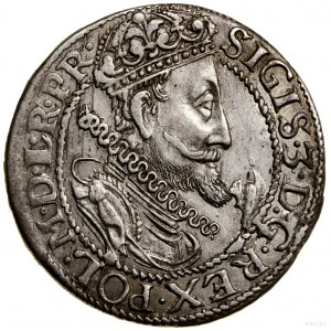 Ort, 1615, Gdańsk; duża głowa króla, dwukropek rozdziel...