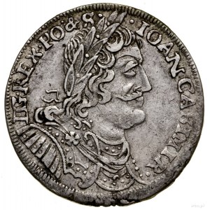 Ort, 1655, Wschowa; popiersie króla w wieńcu laurowym, ...