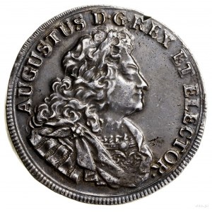 2/3 talara (gulden), 1708, Drezno; Aw: Popiersie króla ...