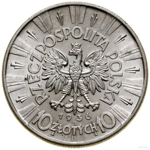 10 złotych, 1936, Warszawa; Józef Piłsudski; Kop. 3004,...