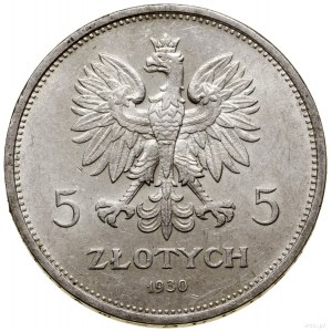 5 złotych, 1930, Warszawa; „Sztandar” - 100-lecie Powst...