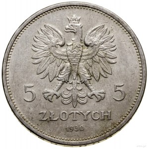 5 złotych, 1930, Warszawa; „Sztandar” - 100-lecie Powst...