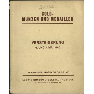 Katalog aukcyjny Ludwig Grabow „Gold-Münzen und Medaill...