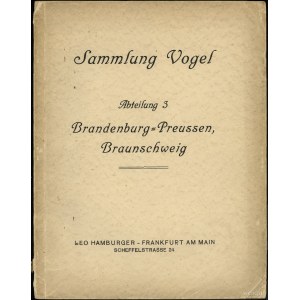 Katalog aukcyjny Leo Hamburger „Sammlung Vogel. Abteilu...