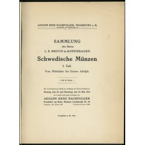 Katalog aukcyjny Adolph Hess Nachfolger „Sammlung L. E....