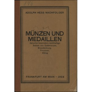 Katalog aukcyjny Adolph Hess Nachfolger „Münzen und Med...