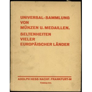 Katalog aukcyjny Adolph Hess Nachf. „Universal-Sammlung...