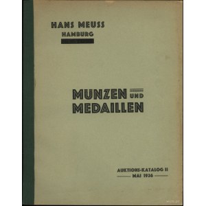 Katalog aukcyjny Hans Meuss „Hamburgische Münzen und Me...