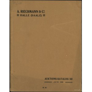 Katalog aukcyjny A. Riechmann & Co. „Auktions-Katalog X...