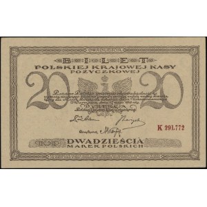 20 marek polskich, 17.05.1919; seria K, numeracja 29177...