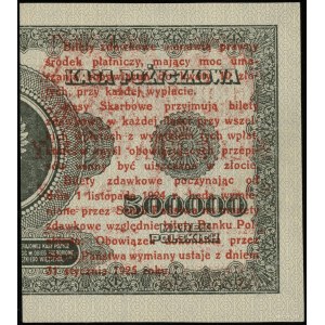 Bilet zdawkowy - 1 grosz, 28.04.1924; nadruk na lewej c...