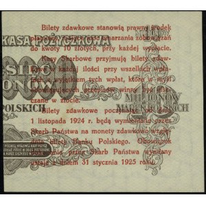 Bilet zdawkowy - 5 groszy, 28.04.1924; nadruk na lewej ...