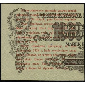 Bilet zdawkowy - 5 groszy, 28.04.1924; nadruk na prawej...