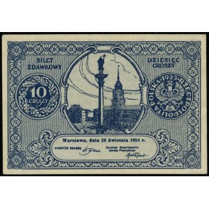10 groszy, 28.04.1924; bez oznaczenia serii i numeracji...