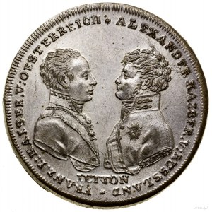 Medal na pamiątkę bitwy pod Lipskiem, 1813; Aw: Popiers...