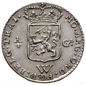 1/4 guldena, 1794, Utrecht; FŒD w legendzie awersu; KM ...