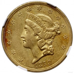20 dolarów, 1850, Filadelfia; typ Liberty Head, bez mot...