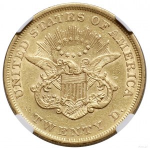 20 dolarów, 1852, Filadelfia; typ Liberty Head, bez mot...