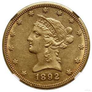 10 dolarów 1892 CC, Carson City; typ Liberty Head; Fr. ...