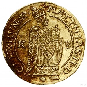 Dukat, 1609, Kremnica; Aw: Postać króla stojącego w pra...