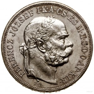 5 koron, 1908 KB, Kremnica; Herinek 777, Huszár 2201; b...