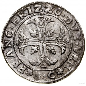 140 soldi (scudo), bez daty (1639-1646); litery G C (Ge...