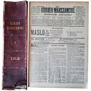 Kurier Warszawski, pierwszy kwartał 1912 (styczeń, luty, marzec)