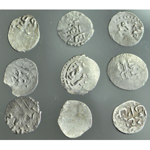 Islam, zestaw 9 szt. monet srebrnych